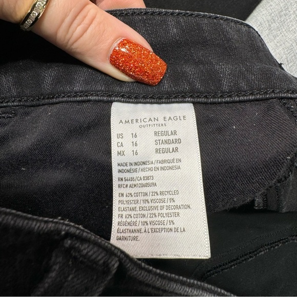 American Eagle Dream High Rise Jeggings Black Skinny Jeans Size 16 - Picture 12 of 12